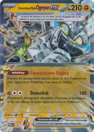 Cornerstone Mask Ogerpon ex 058/131 Cornerstone Mask Ogerpon ex 058/131