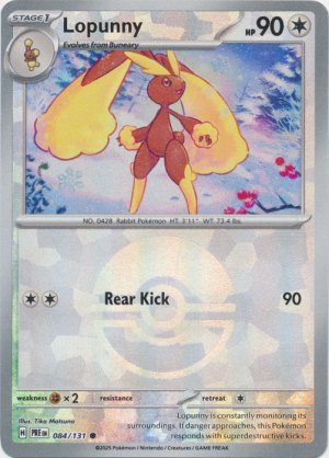 Lopunny 084/131 Poke Ball Foil Lopunny 084/131 Poke Ball Foil