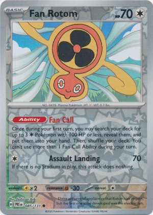 Fan Rotom 085/131 Reverse Foil Fan Rotom 085/131 Reverse Foil