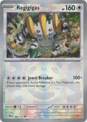 Regigigas 086/131 Master Ball Foil Regigigas 086/131 Master Ball Foil