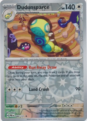 Dudunsparce 080/131 Reverse Foil Dudunsparce 080/131 Reverse Foil