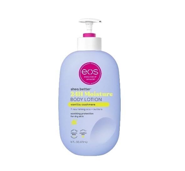 eos Shea Better Body Lotion for Dry Skin, Vanilla Cashmere, 16 fl oz – (Pack of 1)., White eos Shea Better Body Lotion for Dry Skin, Vanilla Cashmere, 16 fl oz – (Pack of 1)., White