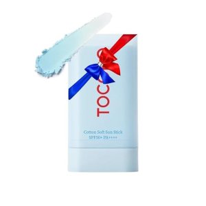 TOCOB0 Cotton Soft Sun Stick SPF50+ PA++++ – 19g – Lightweight Sunscreen Stick for Face | Hydrating Formula | Korean Skincare | Korean Sunscreen | Non-Greasy | No White Cast