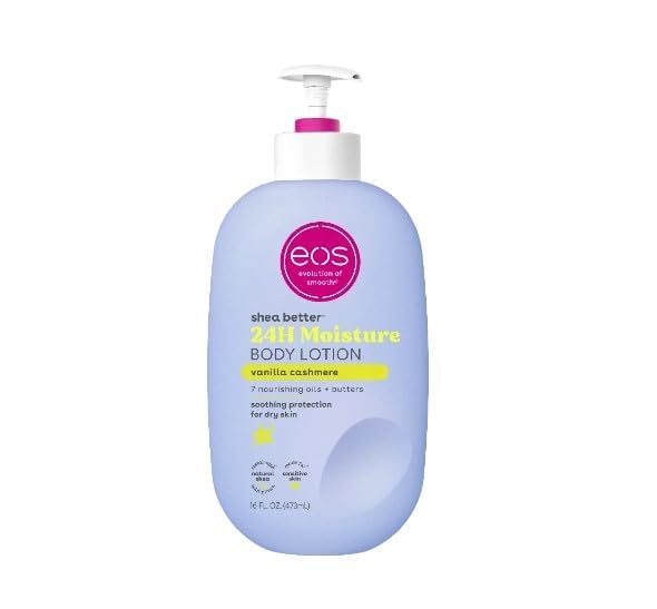 Eos-Shea Better Body Lotion for Dry Skin, Vanilla Cashmere, 16 fl oz- (Pack of 1), White Eos-Shea Better Body Lotion for Dry Skin, Vanilla Cashmere, 16 fl oz- (Pack of 1), White