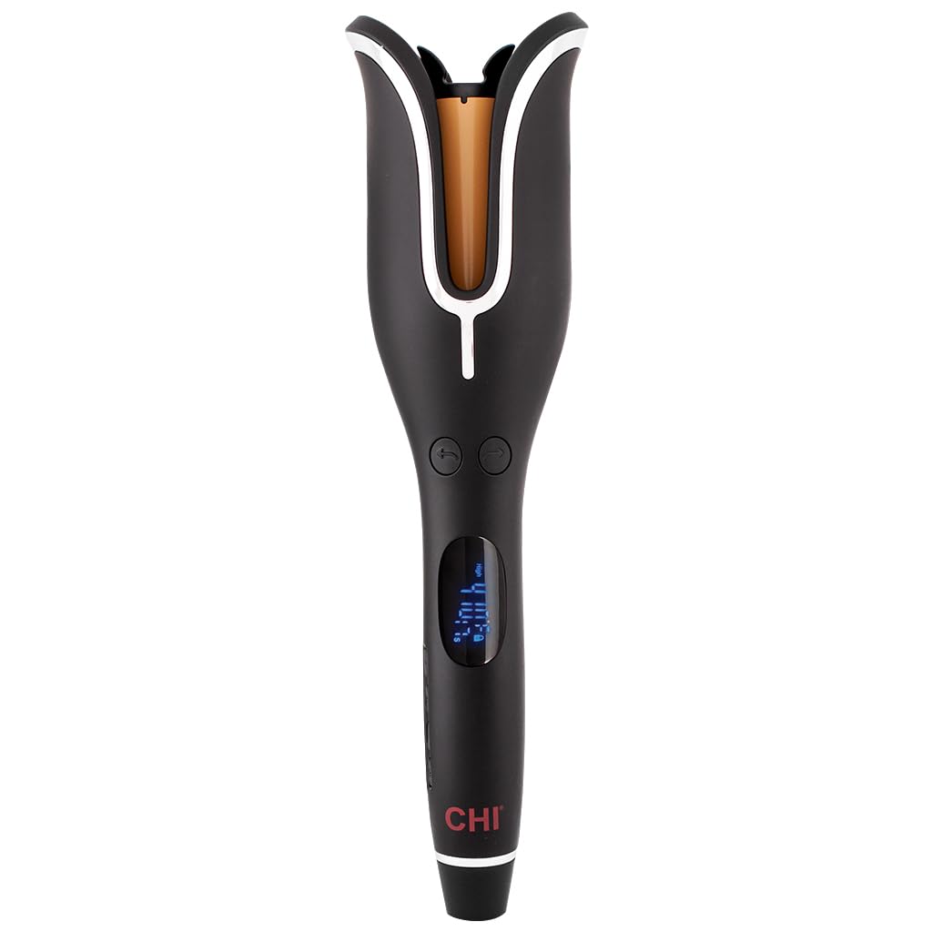 CHI Spin N Curl, Curling Iron For Healthy & Shiny Effortless Curls & Waves, Provides Preset Temperature Settings For Each Hair Texture, Onyx Black CHI Spin N Curl, Curling Iron For Healthy & Shiny Effortless Curls & Waves, Provides Preset Temperature Settings For Each Hair Texture, Onyx Black
