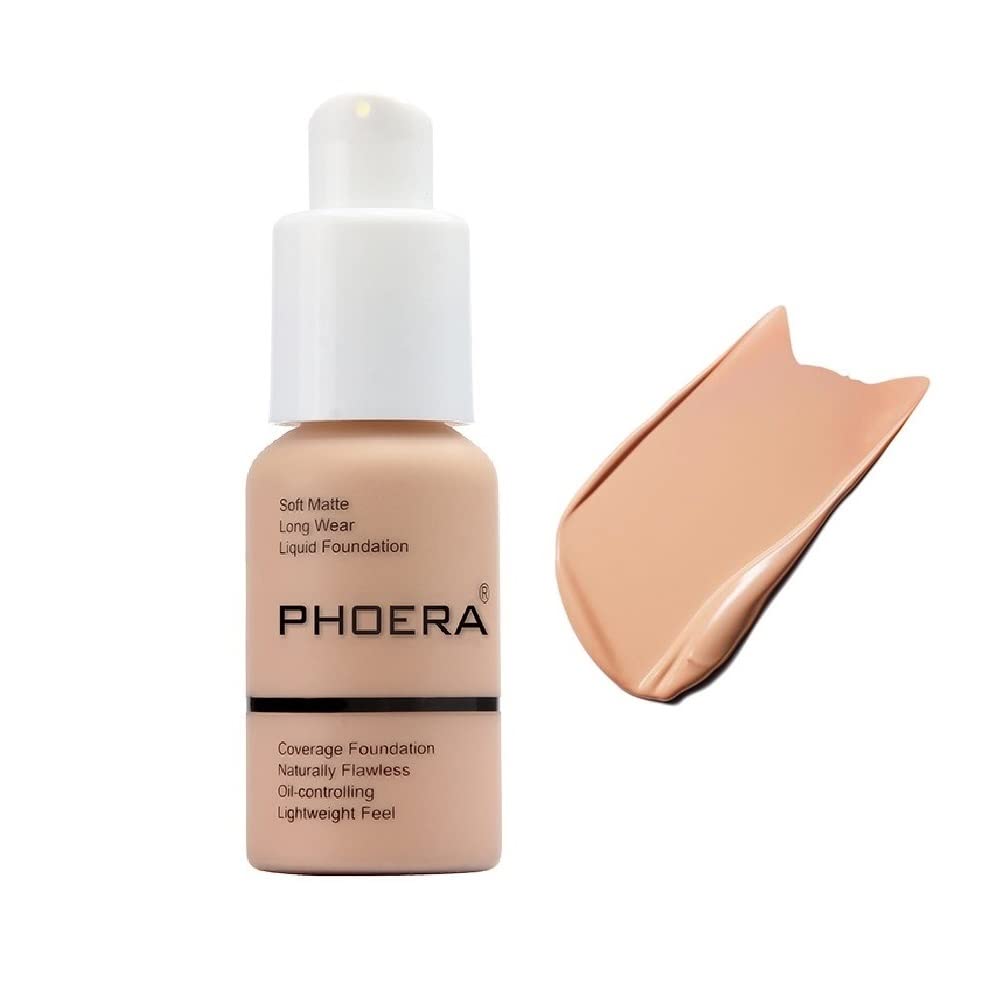 PHOERA Foundation, Flawless Soft Matte Liquid Foundation Makeup for Women. (103# Warm Peach) PHOERA Foundation, Flawless Soft Matte Liquid Foundation Makeup for Women. (103# Warm Peach)