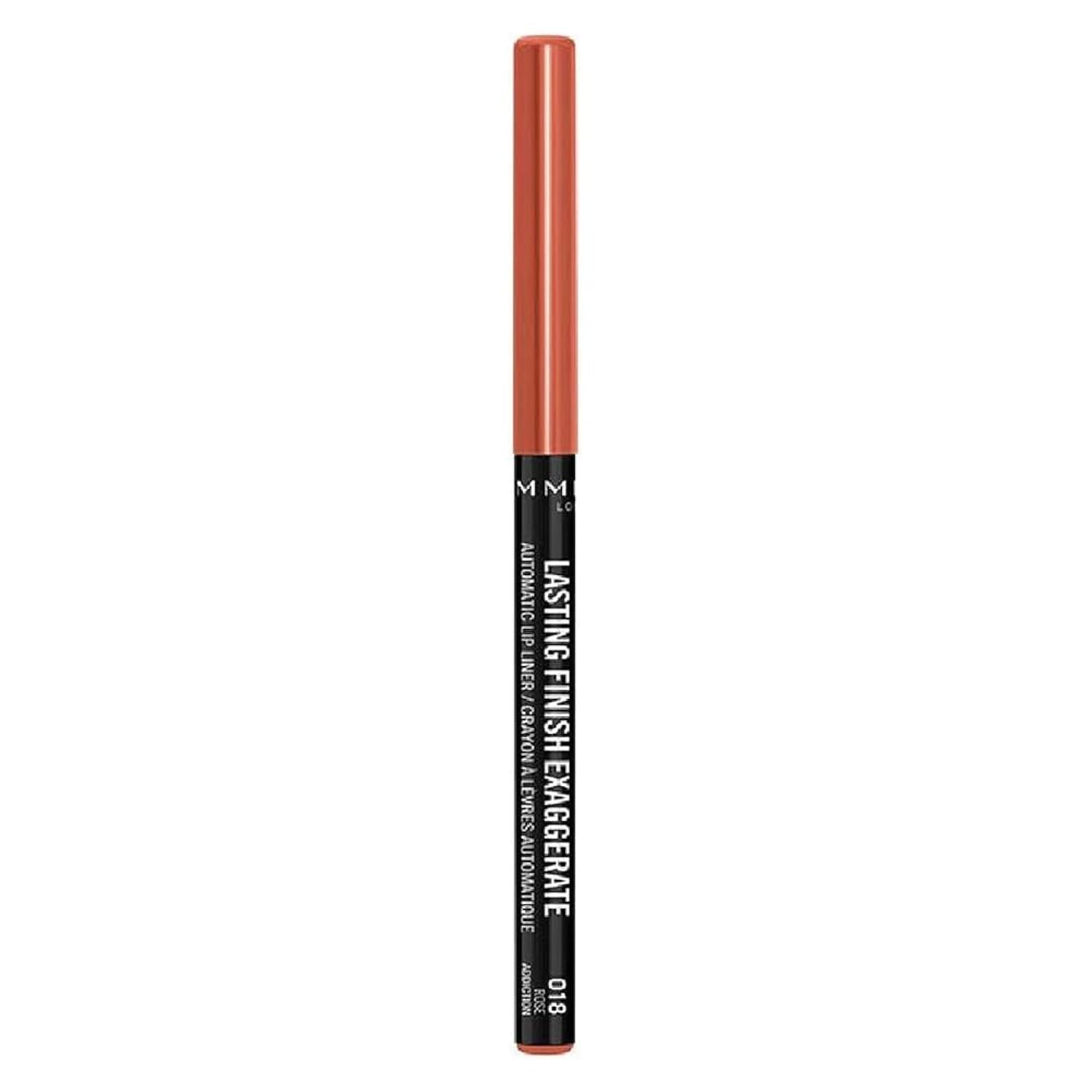 Rimmel Lasting Finish Exaggerate Automatic Lip Liner – Rich, Smooth Formula for Long Lasting Lip Looks – 018 Rose Addiction, .01oz Rimmel Lasting Finish Exaggerate Automatic Lip Liner – Rich, Smooth Formula for Long Lasting Lip Looks – 018 Rose Addiction, .01oz