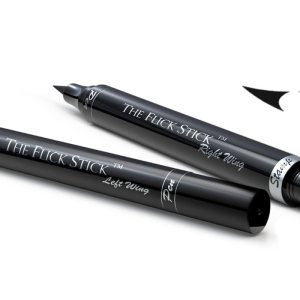 Winged Eyeliner Stamp, 2 x Black Liquid Eyeliner Pens, Easy Cat Eye Stencil Makeup Tool, SmudgeProof & Waterpoof Eye Liner, Vamp Wing, Wingliner (10mm Classic, Midnight Black)