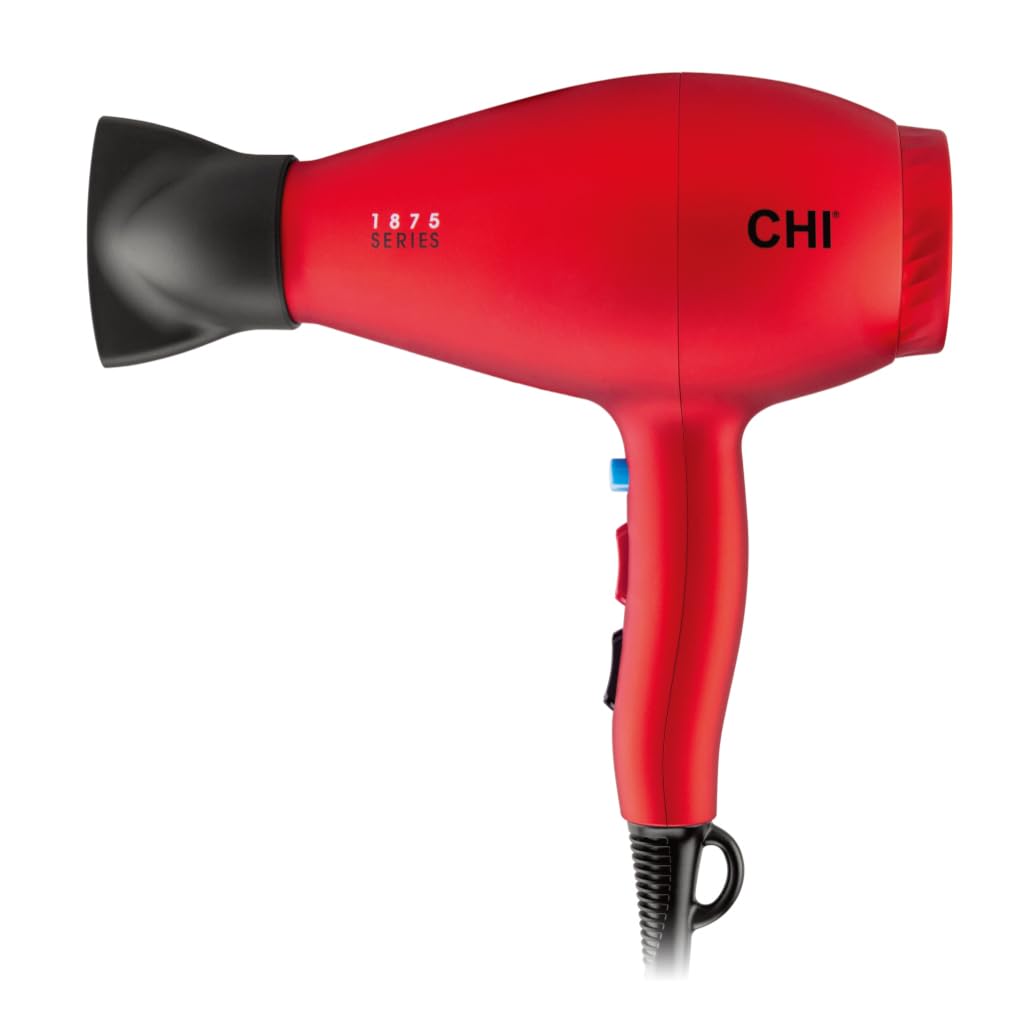 CHI 1875 Series Hair Dryer, Blow Dryer For Ultra-Fast Hair Drying, Reduces Frizz & Increases Shine, Nozzle & Diffuser Attachments CHI 1875 Series Hair Dryer, Blow Dryer For Ultra-Fast Hair Drying, Reduces Frizz & Increases Shine, Nozzle & Diffuser Attachments