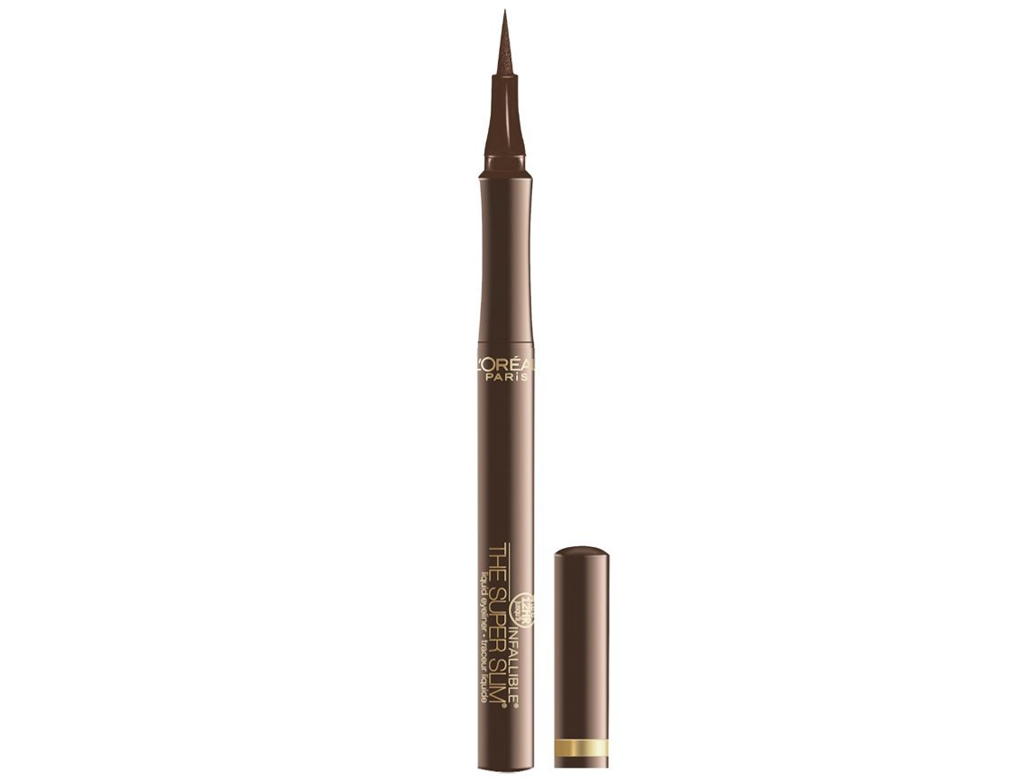 L’Oreal Paris Makeup Infallible Super Slim Long-Lasting Liquid Eyeliner, Ultra-Fine Felt Tip, Quick Drying Formula, Glides on Smoothly, Brown, 0.03 fl oz., 1 Count L’Oreal Paris Makeup Infallible Super Slim Long-Lasting Liquid Eyeliner, Ultra-Fine Felt Tip, Quick Drying Formula, Glides on Smoothly, Brown, 0.03 fl oz., 1 Count