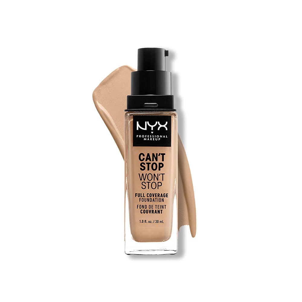 NYX PROFESSIONAL MAKEUP Can’t Stop Won’t Stop Foundation, 24h Full Coverage Matte Finish – True Beige NYX PROFESSIONAL MAKEUP Can’t Stop Won’t Stop Foundation, 24h Full Coverage Matte Finish – True Beige