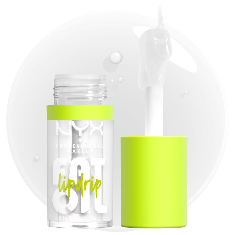 NYX PROFESSIONAL MAKEUP Fat Oil Lip Drip, Moisturizing, Shiny and Vegan Tinted Gloss – My Main (Clear) NYX PROFESSIONAL MAKEUP Fat Oil Lip Drip, Moisturizing, Shiny and Vegan Tinted Gloss – My Main (Clear)