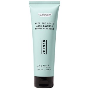 Versed Keep The Peace Calming Cream Cleanser – Gentle, Non-Drying Foaming Cleanser with Salicylic Acid – Daily Face Wash Helps Reduce Blemishes Without Stripping Skin – Vegan (4 fl oz)