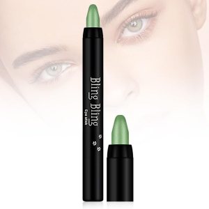 Eyeshadow Shimmer Stick,2024 NEW Waterproof Eyeshadow Shimmer Stick,Highlighter Eyeshadow Pencil Waterproof Glitter Eye Shadow Eyeliner Pen, Long Lasting Brightener Eyeshadow Pencil Crayon