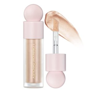 Liquid Highlighter, Contour Stick Makeup Highlighter for Face, Waterproof Luminous Lotion, Silky Smooth Glitter Highlighter Makeup Stick, Multi-Use Body Shimmer Liquid Bronzer 02# STARLIGHT