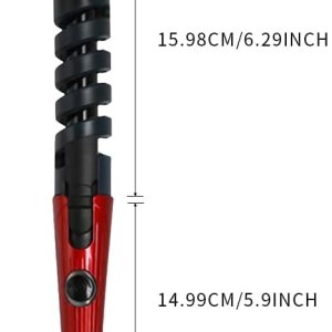 Automatic curling iron for medium length hair. Ceramic body protects hair. Automatically heats hair after wrapping. Great for quick everyday styling (Red).