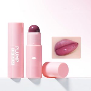 Plumping Lip Balm 4 Colors Hydrating Tinted Lip Balm Deep Nourishing Buildable Lipstick for Dry, Cracked & Chapped Lips (Color 01)