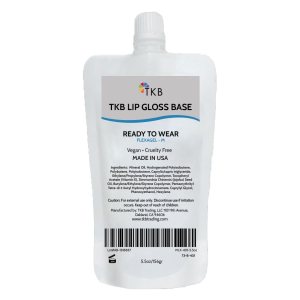 TKB Lip Gloss Base (Flexagel M) | Ready-to-Wear| Moisturizing, High Shine, Crystal Clear, Vegan and Cruelty free| Made in USA. (5.5oz (156g))