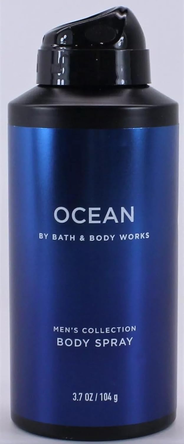 Bath and Body Works Men’s Collection Body Spray Cologne Mist OCEAN 3.7 oz, 4 Ounce (Pack of 1) Bath and Body Works Men’s Collection Body Spray Cologne Mist OCEAN 3.7 oz, 4 Ounce (Pack of 1)