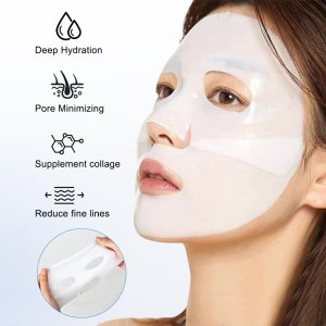Bio-Collagen Mask, Anti Wrinkle Mask, Bio-Collagen Deep Mask, Skinquee Collagen Mask, Bio Collagen Face Mask ,Korean Deep Hydrating and Firming Overnight Hydrogel Mask(4pcs/Box)