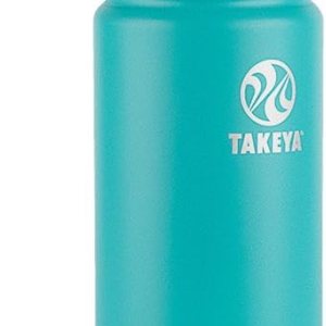 Takeya Originals 18 oz Vacuum Insulated Stainless Steel Water Bottle with Straw Lid, Ocean