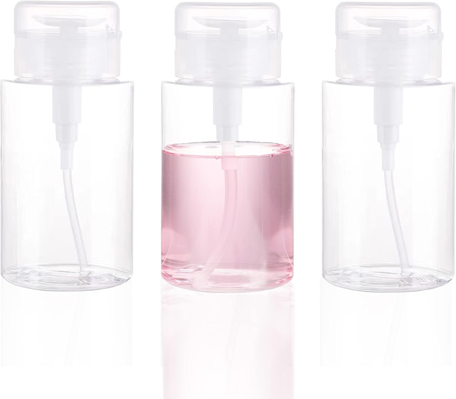 3 Pack Push Down Pump Dispenser Empty Push Top Bottles Containers for Nail Polish Makeup Remover Micellar Water Facial Toner 6.7oz/200ML 3 Pack Push Down Pump Dispenser Empty Push Top Bottles Containers for Nail Polish Makeup Remover Micellar Water Facial Toner 6.7oz/200ML