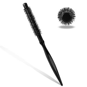 Small Round Hair Brush for Women, Mini Quiff Roller Brush Nylon Bristles Curling Brush Hair Styling Hairdressing Brush for Blow Drying Thin Short Curly Hair Bangs Lifting,Beard Roller Brush for Men