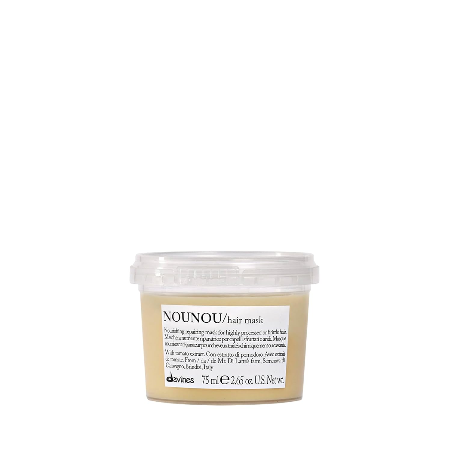 Davines NOUNOU Hair Mask, Nourishing And Repairing Treatment For Bleached, Permed Or Relaxed Hair, Add Shine Weightlessly Davines NOUNOU Hair Mask, Nourishing And Repairing Treatment For Bleached, Permed Or Relaxed Hair, Add Shine Weightlessly