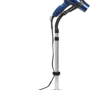 Adjustable Hands-Free Hair Dryer Stand Holder 360 Degree Rotation, Compatible with Compact Styling Tools