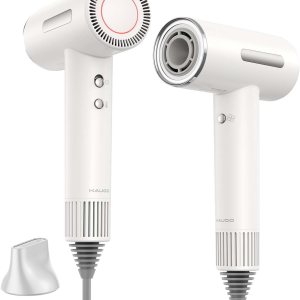 Hair Dryer, Kauoo High Speed Blow Dryer 2X Faster, 200 Million Ionic Hair Dryer, Low Noise, Lightweight Hairdryer for Home Travel, 110,000 RPM Motor, More Protection, Magnetic Nozzle, Color LED Light