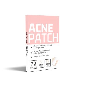 Acne Patches for Face, 72 Count, Hydrocolloid Patches for Covering Zits and Blemishes, Spot Stickers with Salicylic Acid