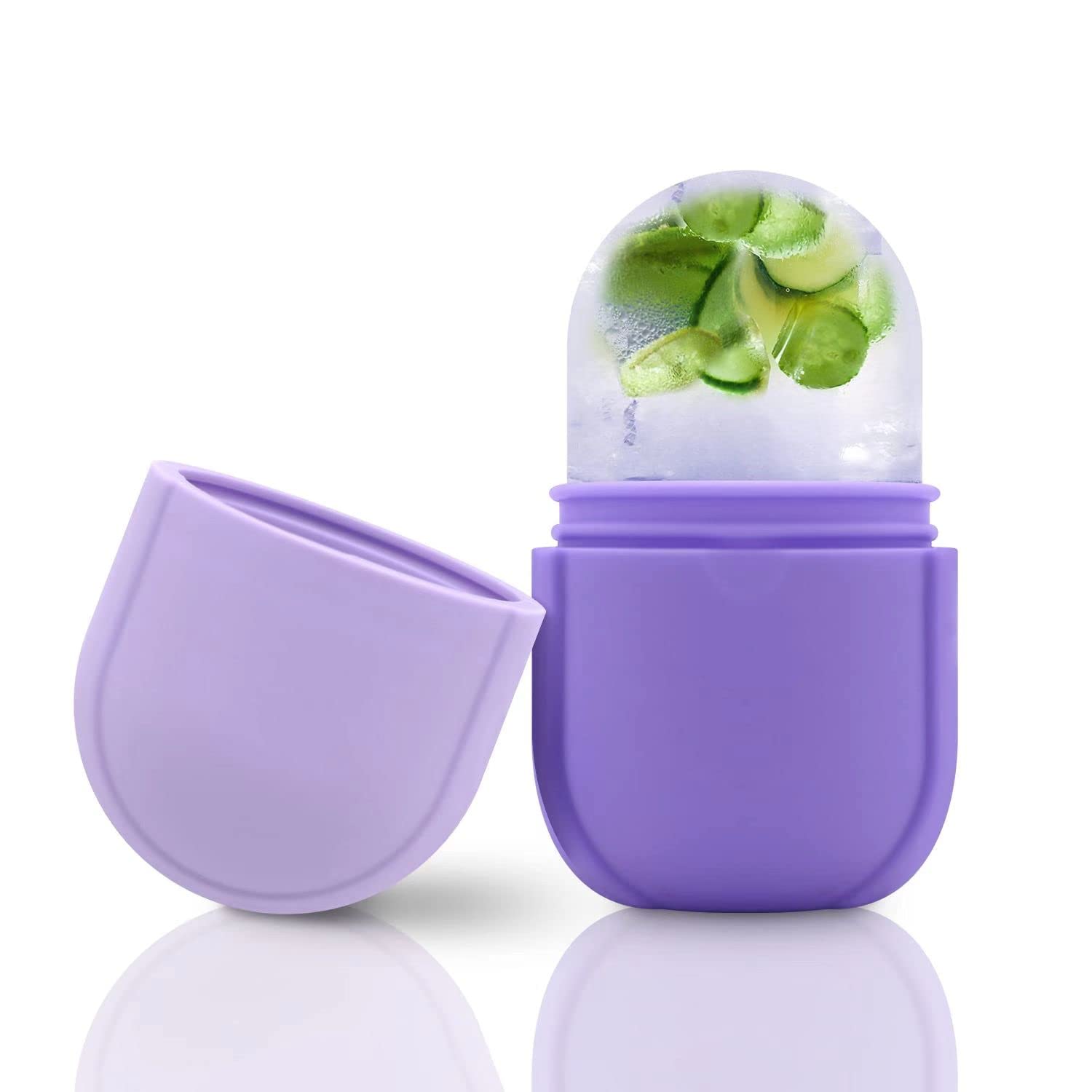 Ice Roller for Face and Eye, Ice Face Roller,Facial Beauty Ice Roller Skin Care Tools, Ice Facial Cube, Gua Sha Face Massage, Silicone Ice Mold for Face Beauty (Purple) Ice Roller for Face and Eye, Ice Face Roller,Facial Beauty Ice Roller Skin Care Tools, Ice Facial Cube, Gua Sha Face Massage, Silicone Ice Mold for Face Beauty (Purple)