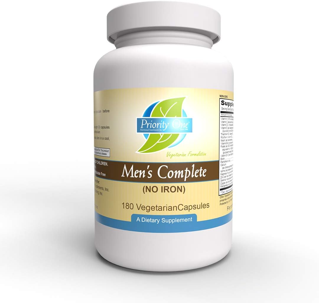 Priority One Vitamins Men’s Complete 180 Capsules – Broad spectrum multi vitamin and mineral supplement formulated for men’s overall health and wellbeing. Priority One Vitamins Men’s Complete 180 Capsules – Broad spectrum multi vitamin and mineral supplement formulated for men’s overall health and wellbeing.