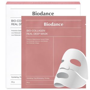 Bio-Collagen Real Deep Mask, Hydrating Overnight Mask, Pore Minimizing, Elasticity Improvement, 34gm, Single seat