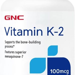 GNC Vitamin K-2 100mcg, 60 Softgels, Supports Bone-Building Process