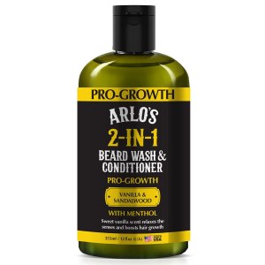 Arlo’s Pro-Growth 2-in-1 Beard Wash and Conditioner – Vanilla Sandalwood with Menthol 12 oz