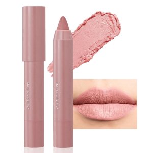 BINGBRUSH Crayon Matte Longwear Lipstick Pack Set,Moisture Smooth Color Stick Ultimate Lip Crayon for Makeup Collection – Waterproof Velvet Lipgloss Lip Stain (01#)