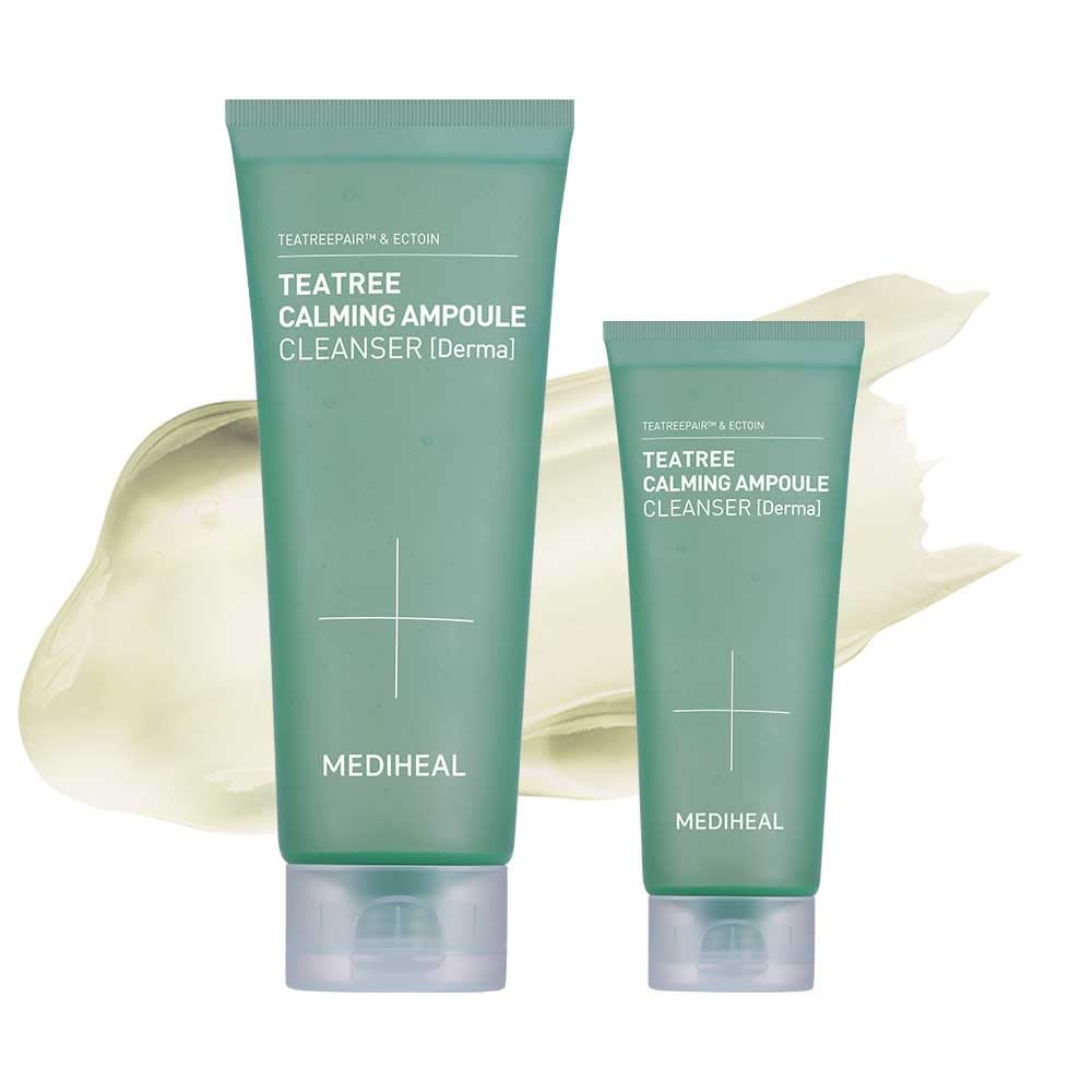 MEDIHEAL Teatree Calming Ampoule Cleanser Special Set (6.76 fl oz + 1.69 fl oz) – Moisture and Calming Synergy with Teatree & Ectoin MEDIHEAL Teatree Calming Ampoule Cleanser Special Set (6.76 fl oz + 1.69 fl oz) – Moisture and Calming Synergy with Teatree & Ectoin