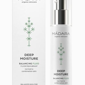 MÁDARA Organic Skincare | Deep Moisture Fluid – 50ml, Ultra-light texture, 24-hour hydration, Balancing, Dermatologically tested, Ecocert certified, Recyclable packaging.