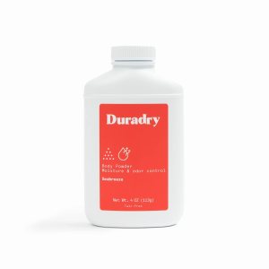 Duradry Body Powder – Sweat Defense & Odor Control, Sweat Absorbing, Anti-Chaffing, All Natural Powder, Talc-Free, Prevents and Eliminates Any Body Odor Naturally – Seabreeze, 4oz