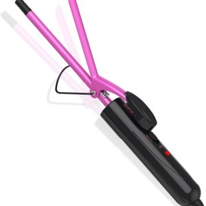 DAN Technology Small Barrel Curling Iron Wand Ceramic Barrel Curling Iron with Adjustable Temperature High Heat Hair Curling Irons Tiny Curler for Tight Curls Short & Long Hair (3/8 Inch,10MM)