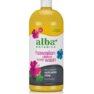 Alba Botanica Hawaiian Detox Body Wash, Anti-Pollution Volcanic Clay, 32 Oz
