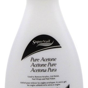 Super Nail 4 Ounce Pure Acetone Polish Remover (Clear) (118ml) (2 Pack)