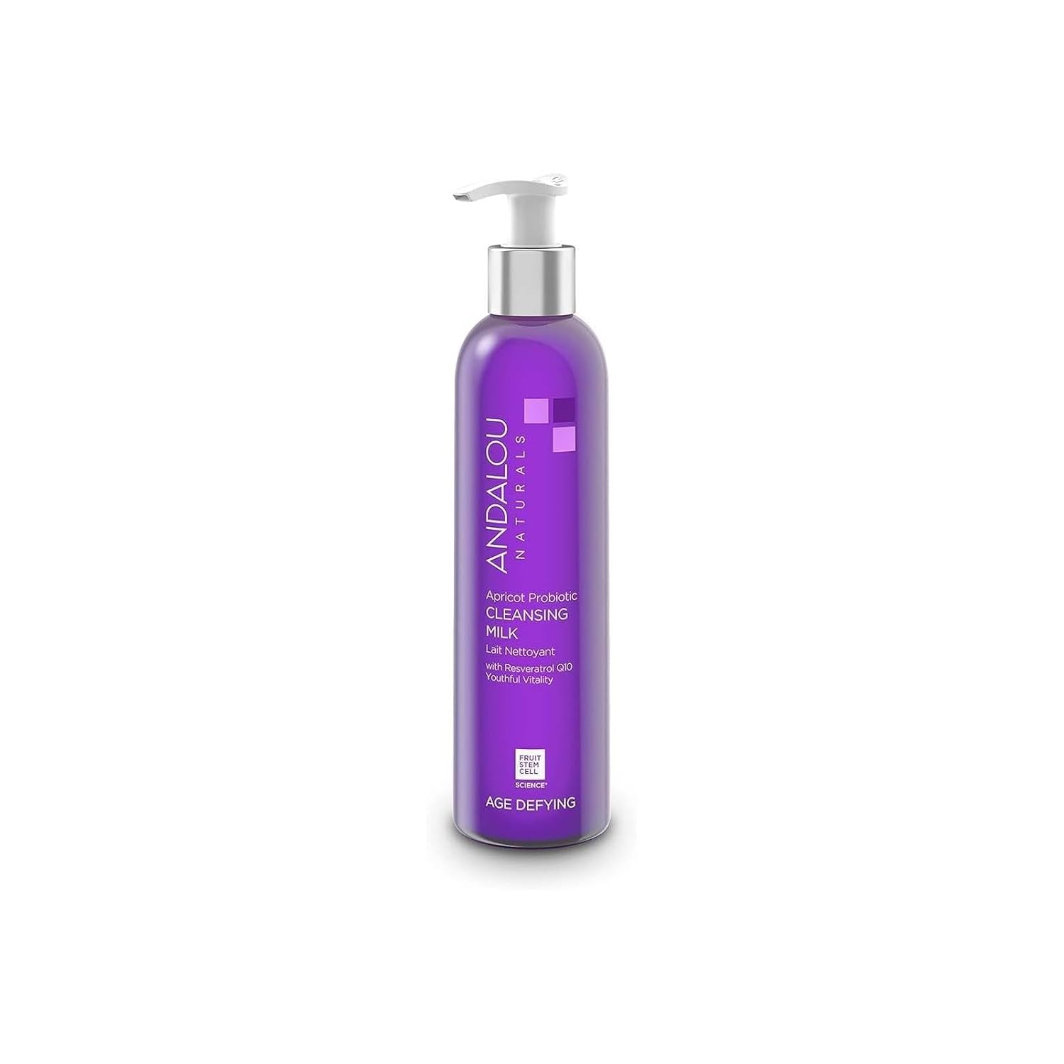 Andalou Naturals Probiotic Cleansing Milk, Apricot Facial Cleanser for Dry, Dehydrated Skin, Gentle Makeup Remover, Hydrating Anti Aging Face Wash, Cruelty Free, 6 Fl Oz Andalou Naturals Probiotic Cleansing Milk, Apricot Facial Cleanser for Dry, Dehydrated Skin, Gentle Makeup Remover, Hydrating Anti Aging Face Wash, Cruelty Free, 6 Fl Oz