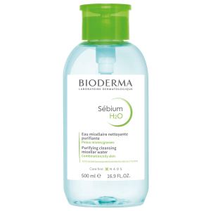 Bioderma – Sébium H2O – Micellar Water – Facial Cleanser and Makeup Remover – Face Cleanser for Combination to Oily Skin