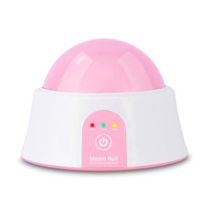 Steam Nail Polish Remover Machine Gel Nail Steamer, Remove Gel Polish Safely without Damaging Nail Bed, Pink