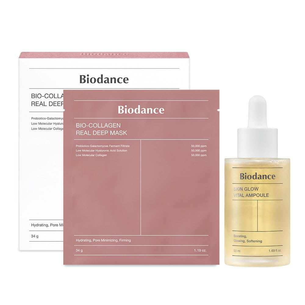 BIODANCE Radiance Duo: Bio-Collagen Real Deep Mask & Skin Glow Vital Ampoule BIODANCE Radiance Duo: Bio-Collagen Real Deep Mask & Skin Glow Vital Ampoule