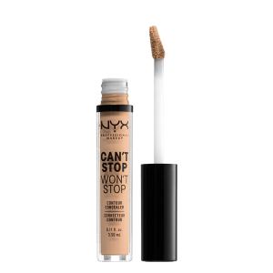 NYX PROFESSIONAL MAKEUP Can’t Stop Won’t Stop Contour Concealer, 24h Full Coverage Matte Finish – Natural