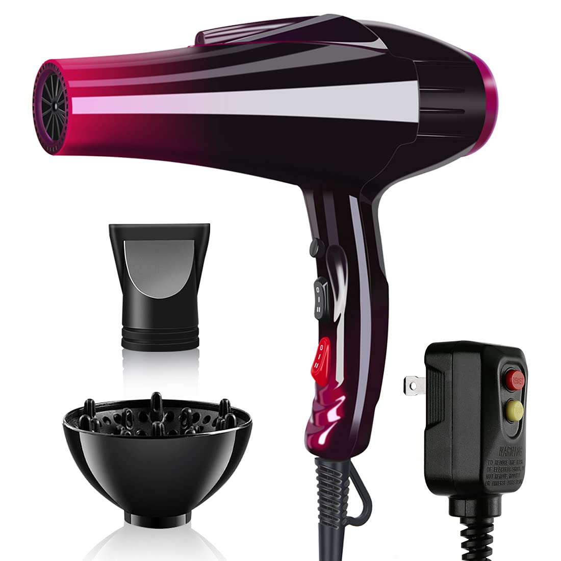 Professional Hair Dryer Powerful 3500 Watt Blow Dryer Salon Ceramic Tourmaline Ionic High Power Blow Dryer,Quick Dry Hair Dryers with AC Motor Concentrator Diffuser Attachments Professional Hair Dryer Powerful 3500 Watt Blow Dryer Salon Ceramic Tourmaline Ionic High Power Blow Dryer,Quick Dry Hair Dryers with AC Motor Concentrator Diffuser Attachments