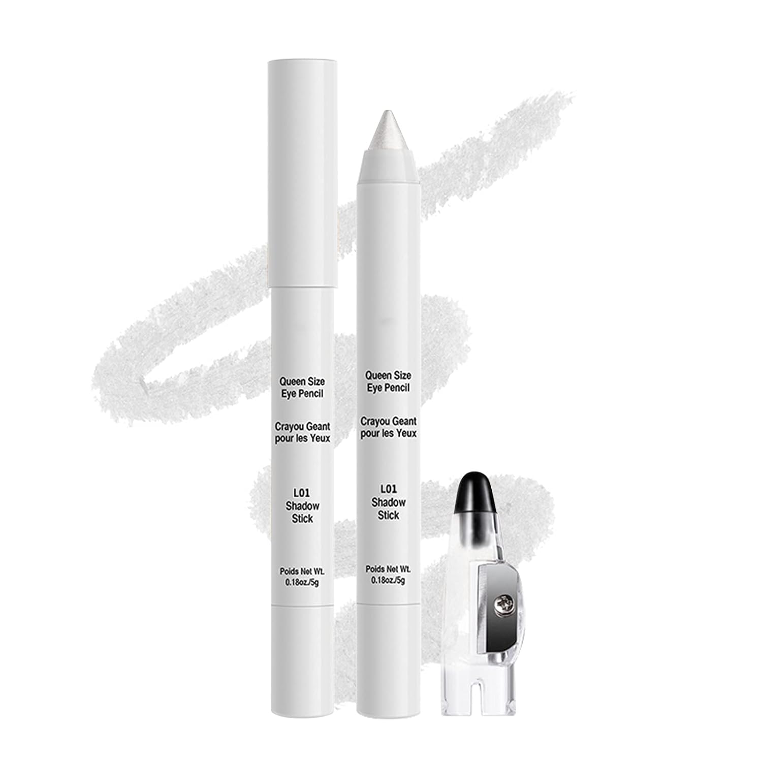 Erinde White Eyeshadow Stick, Eye Brightener Stick Eye Shadow Crayon Makeup Pen, Waterproof, Shimmer Creamy Long Lasting Eye Makeup, Save Time (#L01) Erinde White Eyeshadow Stick, Eye Brightener Stick Eye Shadow Crayon Makeup Pen, Waterproof, Shimmer Creamy Long Lasting Eye Makeup, Save Time (#L01)